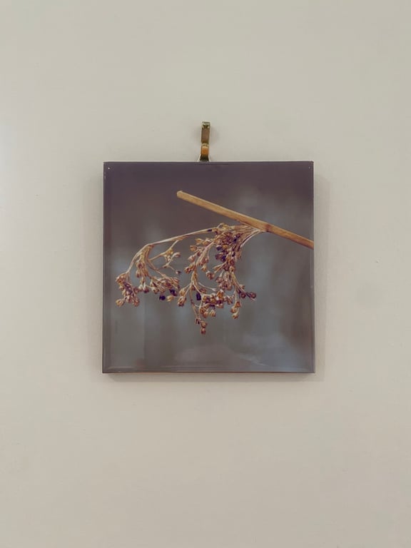 Perfectly Imperfect - Autumn seed head mini ceramic tile picture