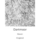 Dartmoor Minimalistic Topographic Map Wall Art