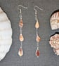 Sterling Silver Mother of Pearl Long Drop Earrings