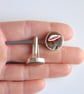 Round Kenworth fordite cufflinks  - Image 4