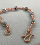 Dainty Delicate Dendrite Agate Copper Infinity Link Bracelet - Image 6
