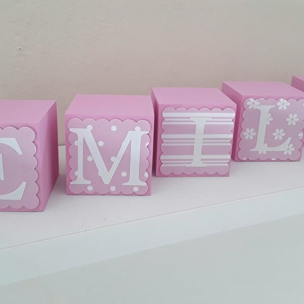 Personalised Baby Blocks,Painted BlocksBaby Blocks,New Baby Blocks,New Baby Gift