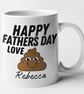 Happy Father's Day Mug Dad's Personalised Father's Day Gift Little Poo Emoji  - Image 3