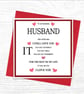 Husband valentine card, Valentines love card for husband