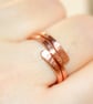 Pure Copper Ring, Hammered Copper Paddle Ring - Image 1