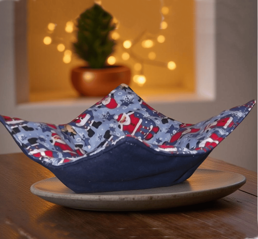 Christmas Fabric food dish. Snacks, Sweets, Hot bowls 