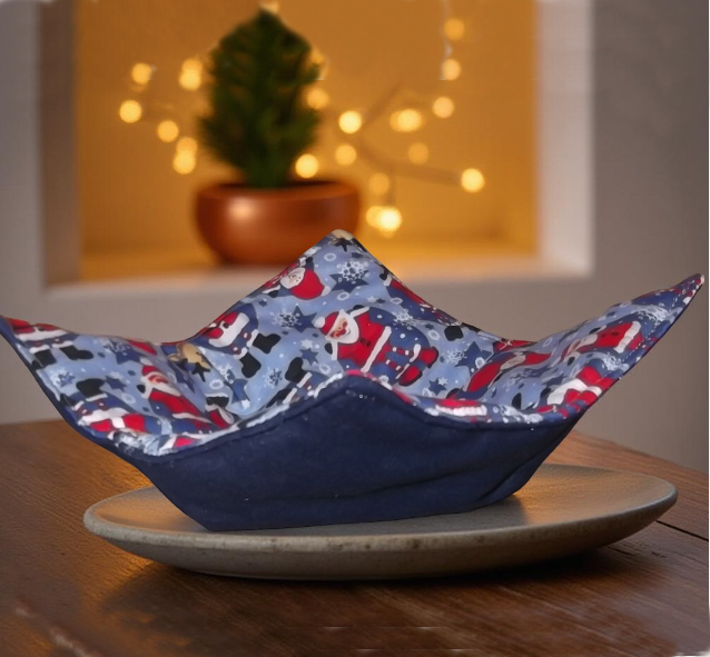 Christmas Fabric food dish. Snacks, Sweets, Hot bowls 