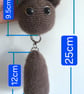 Handmade Crochet Cat Keychain & Hanging Bag Charm - Image 2