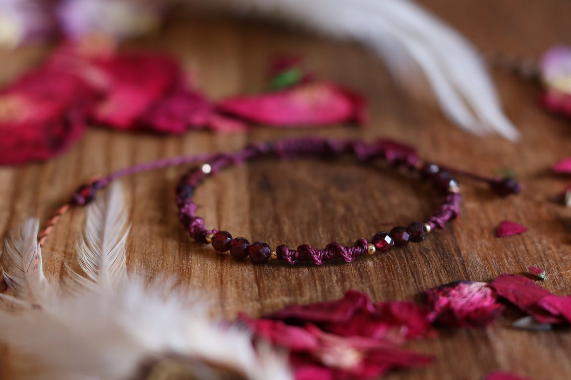 Garnet Intention Bracelet Deep Energy and Strength
