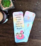 Cute Summer Cat Bookmark, Poolside Reading Accessories, bookwork beach gift.