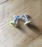 Dorset Button Cufflinks, Mustard - Image 3
