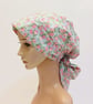 Cotton scrub cap for women, lined head wear with ties, surgical hat