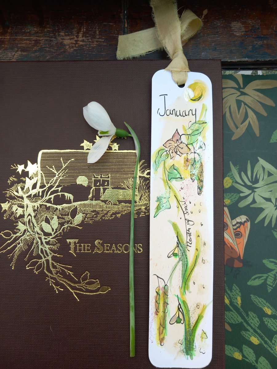 Hand drawn book mark ' January  '