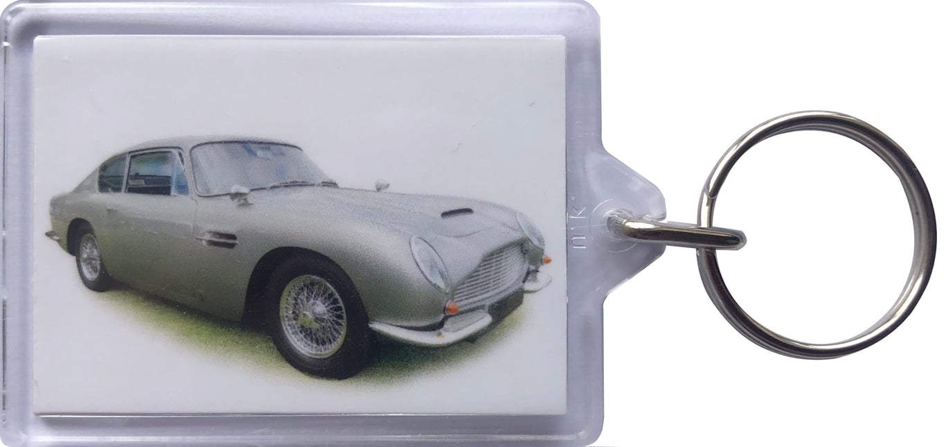 Aston Martin DB6 1965- Keyring with 50x35mm Insert - Car Enthusiast