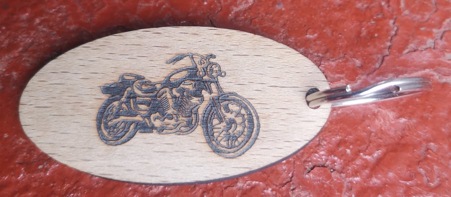 Homemade wooden Motorbike keyring