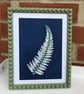 Framed Fern art, Botanical gift, Embroidery Art - Image 3