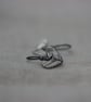 Silver Heart Earrings with Leaf Pattern - Image 9