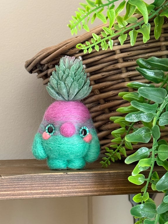 Succulent Gnome Art Doll Mini