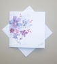 hand painted floral blank greetings card ( ref FA69 H3 ) - Image 1