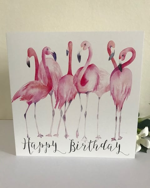 Flamingo Birthday Card for any age