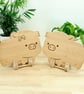 Handmade Beech Pig Chopping Board Set: Wedding Gift, UK Hand Made
