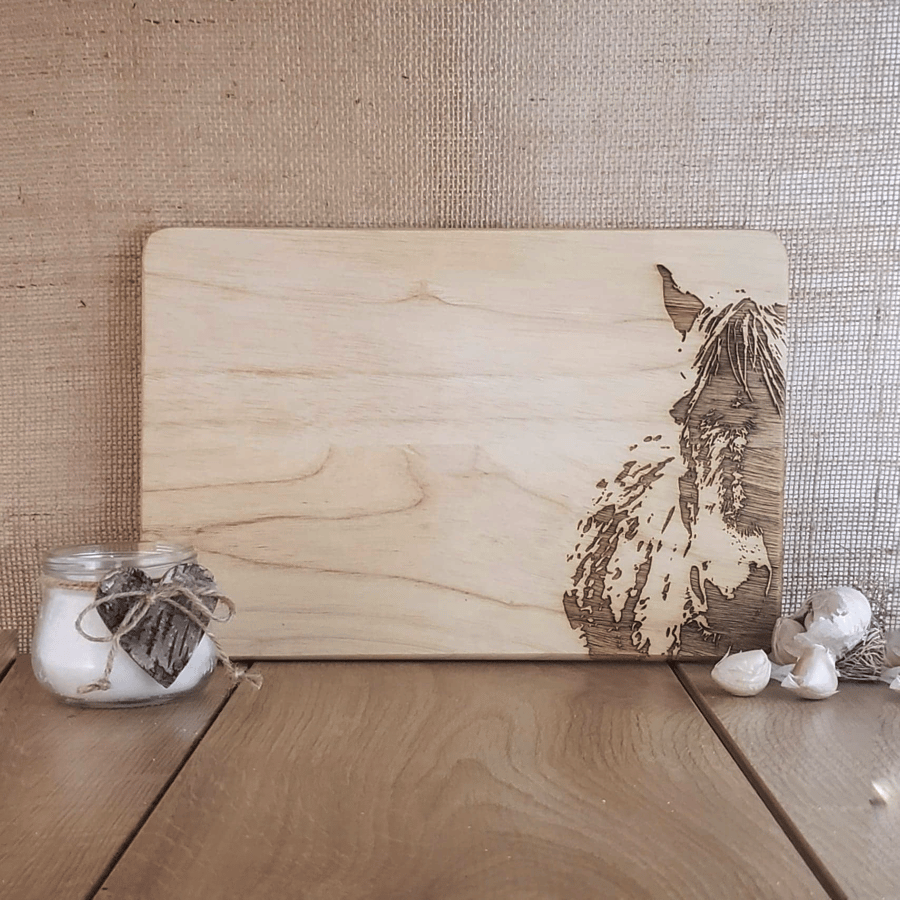 Horse - Laser Engraved Wooden Chopping, Bread or Cheese Board
