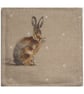 Coasters Hare 6 x Set of Hares Cotton Fabric Coaster Tableware - Image 2