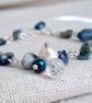 Blue Sodalite Bracelet, Sterling Silver Gemstone Jewellery, Charm Bracelet