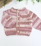Handmade Baby Cardigan - Newborn to 1-2 Years - Crochet in Pinks - Image 4