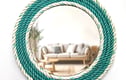 Porthole mirrors in recycled fishing rope