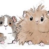 Guinea pig pals art print