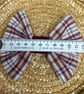 Dog Bow. Check with Velvet middle piece. Fan Design. - Image 5