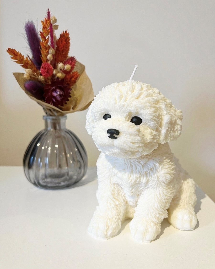 Large Puppy Candle    Dog Candle    Dog lover gift    dog lover gift   cockapoo