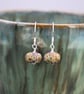 lampwork glass purple raku earrings - Image 3
