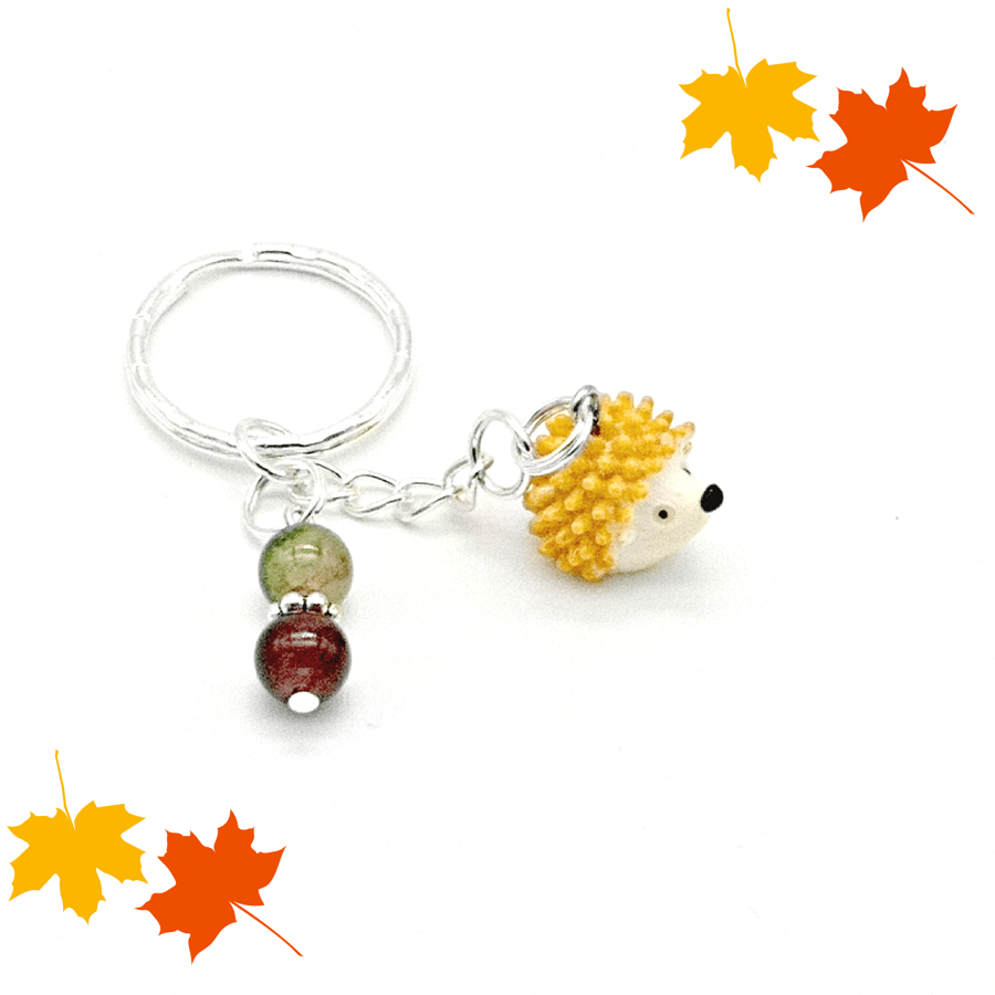 Resin Hedgehog Keyring