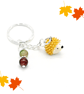 Resin Hedgehog Keyring - Image 1