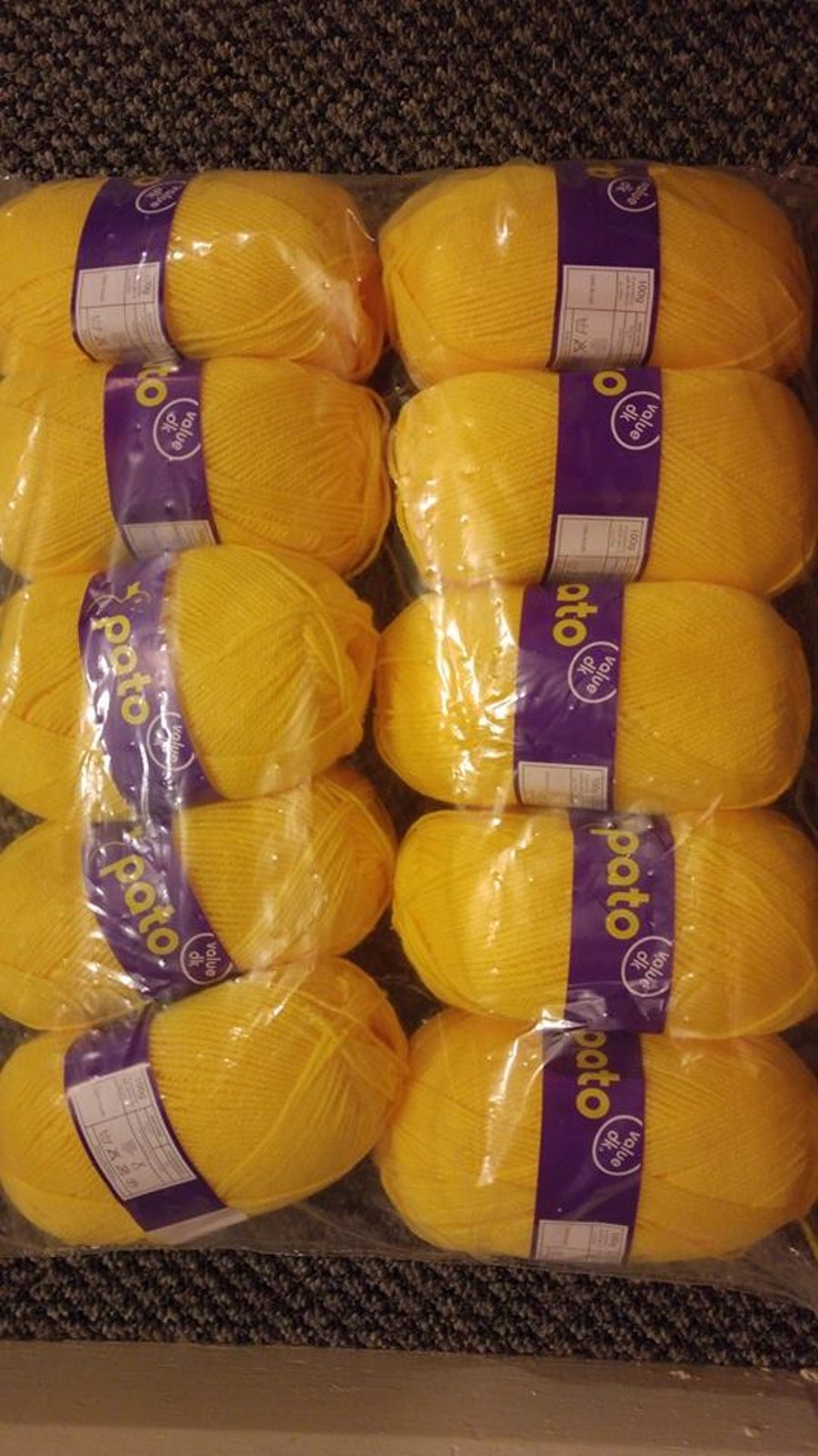 Pato Yarn - Yellow - 10x100g