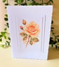 Rose A6 Card, June Birth Flower Card, Botanical Greeting Card