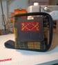 Harris tweed Macleod cross body bag with Celtic knot