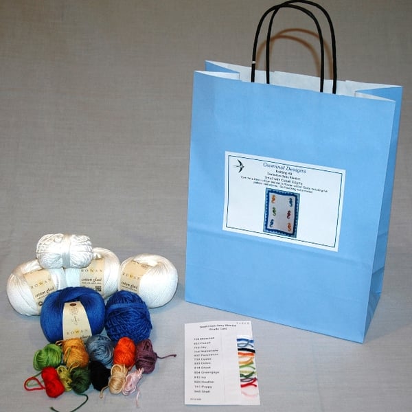 Seahorses Baby Blanket Knitting Kit  size 45cm x 60cm