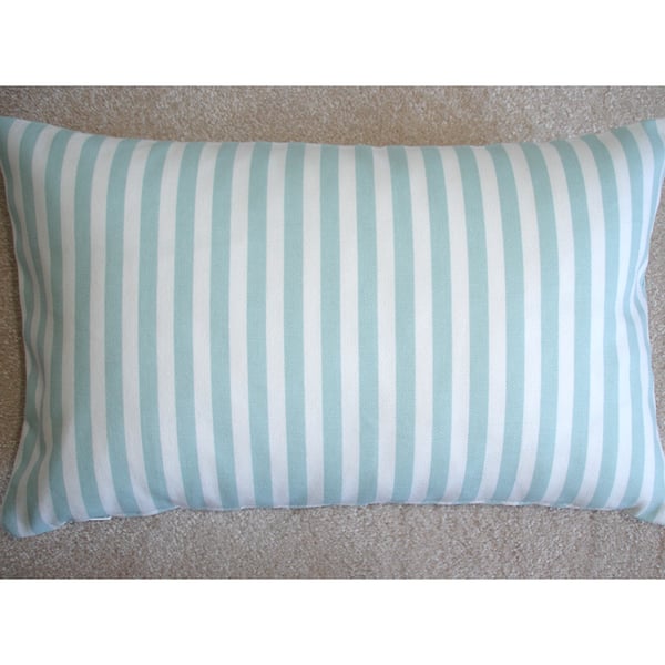 Tempur Travel Pillow Cover Duck Egg Stripes 16"x10" 16x10