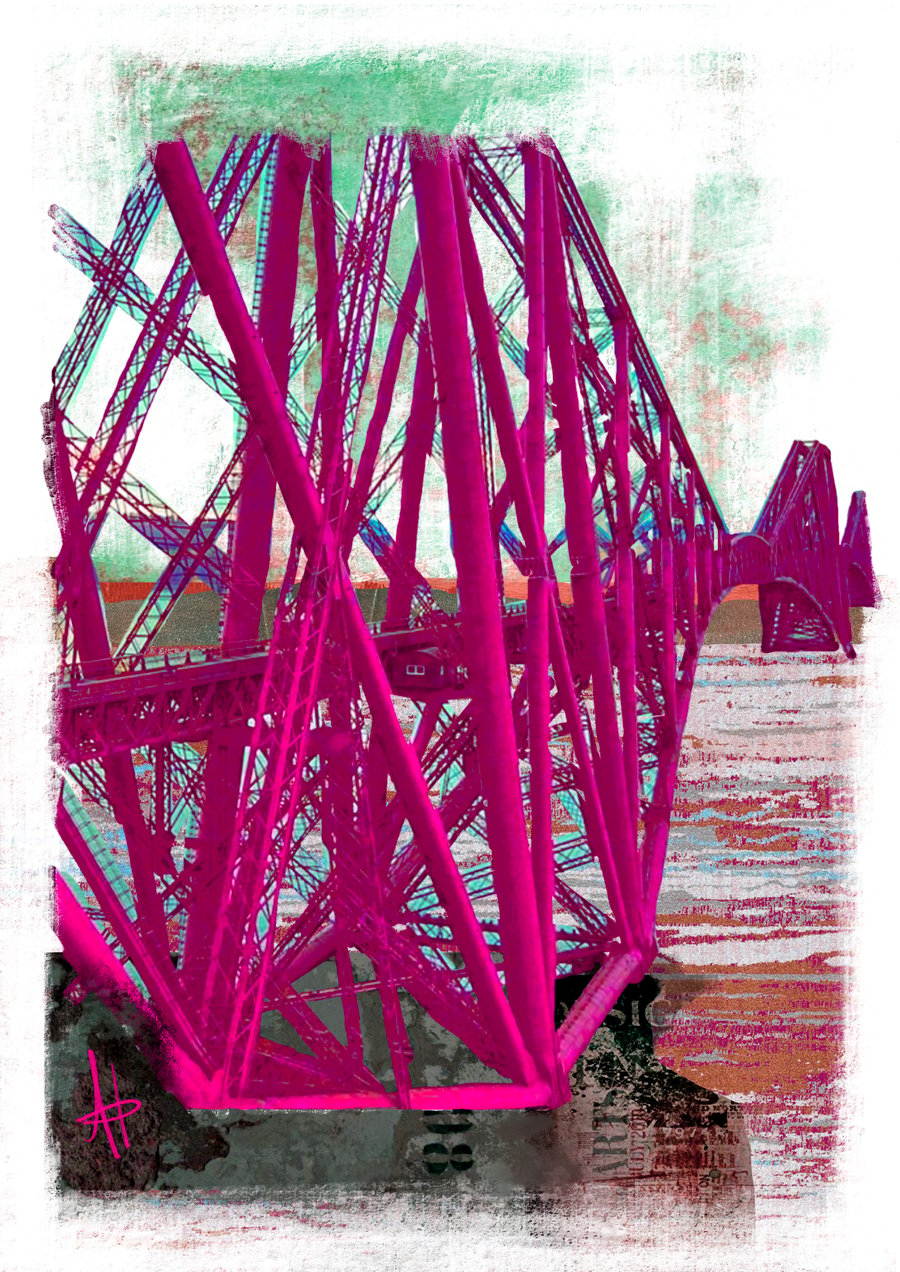 Forth Rail Bridge (pink)