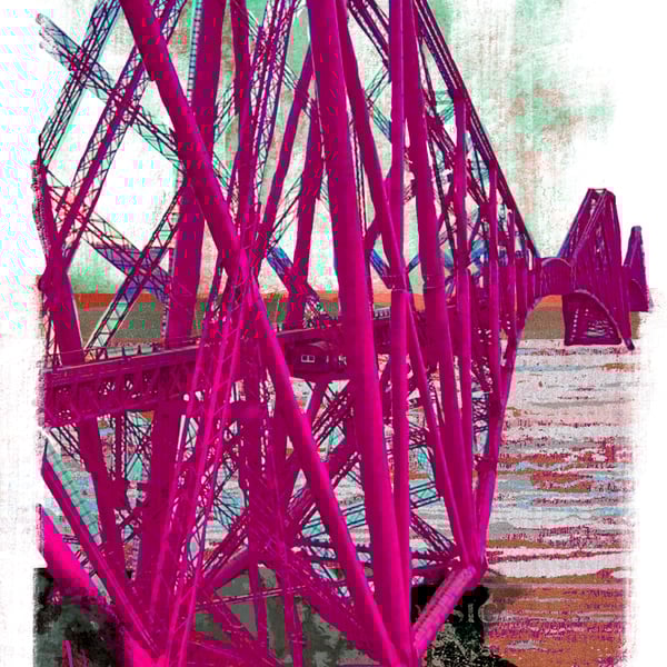 Forth Rail Bridge (pink)