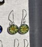 Sycamore Flower Resin Earrings, Green, 304 Stainless Steel, Made in Scotland - Image 2