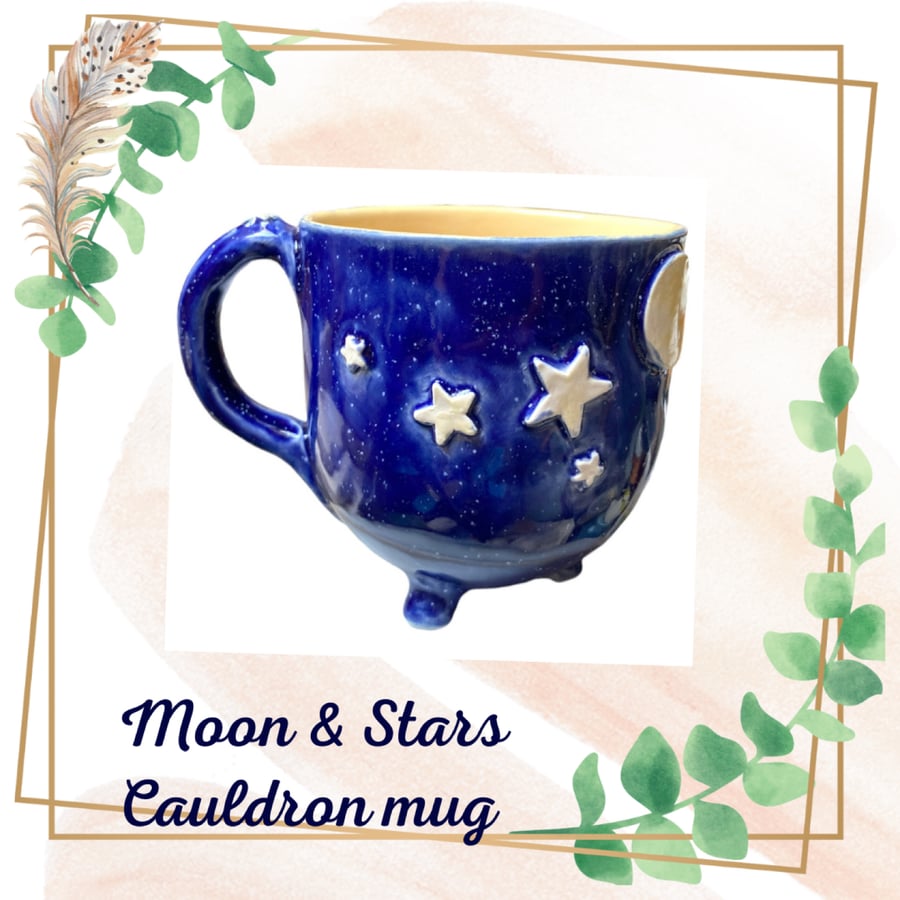 Moon & Stars Cauldron Mug 
