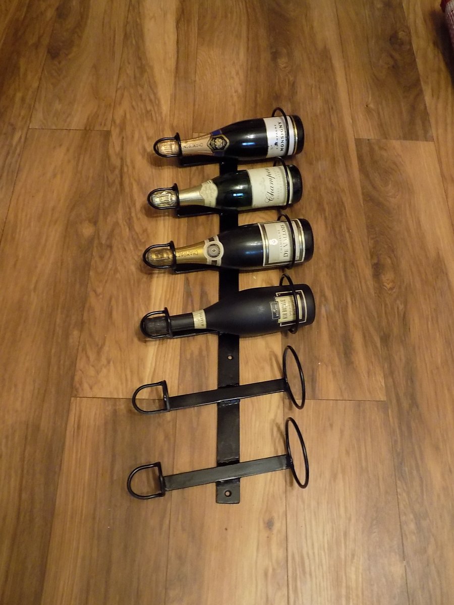 FIZZ Bottle  Wine Rack...........Wrought Iron (Forged Steel) Hand Made