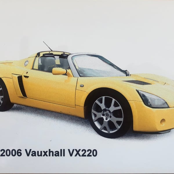 Vauxhall VX220 2006 - Aluminium Plaque - A5 or 203x304mm