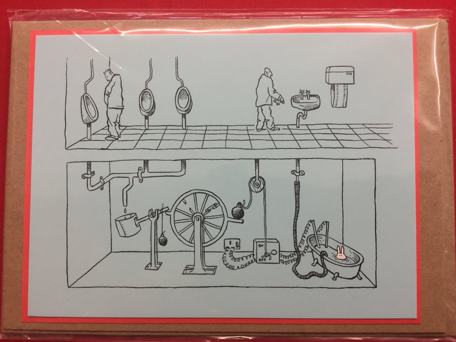 Greeting Card - Bunny and The Contraption