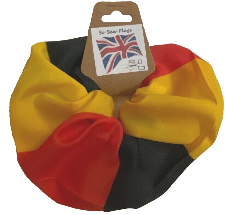 Belgium Flag Hair Scrunchie Scrunchies Accessory Band Elastic