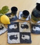 Knitting Pattern for Sheep Coasters and Table Mat.  Digital Pattern - Image 2